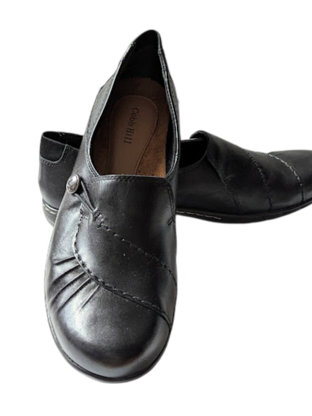 Cobb Hill Rockport Paulette Black Leather Cushion Comfort Loafers Size 9 NWOB - Picture 6 of 7